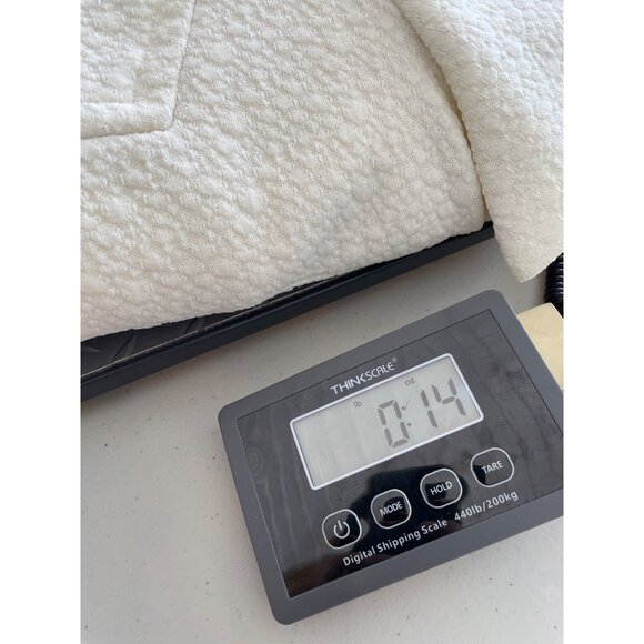 Vintage 60s Textured Short Sleeve Dress Womens Medium Off White Minimal Gogo Mod - Picture 5 of 12